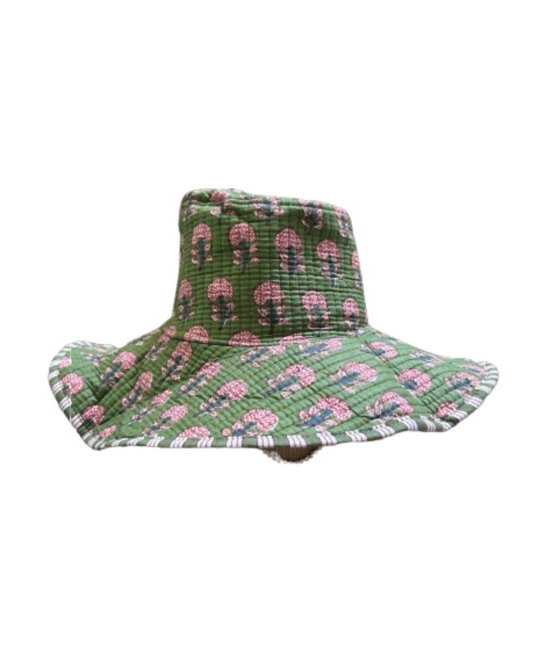 Floral Block Print Bucket Hat