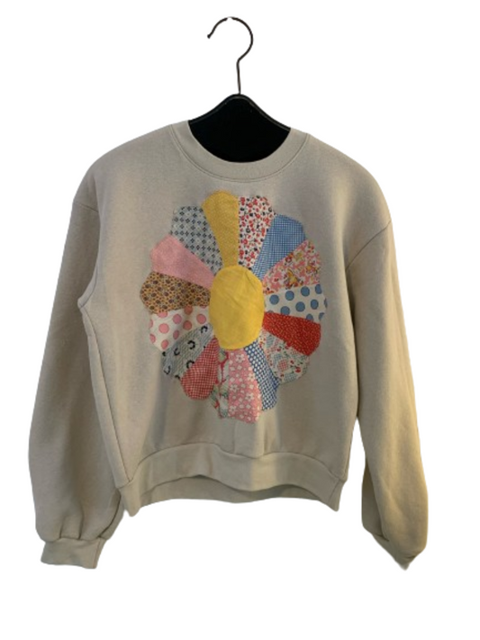 The Cropped Beige Sunshine Sweatshirt