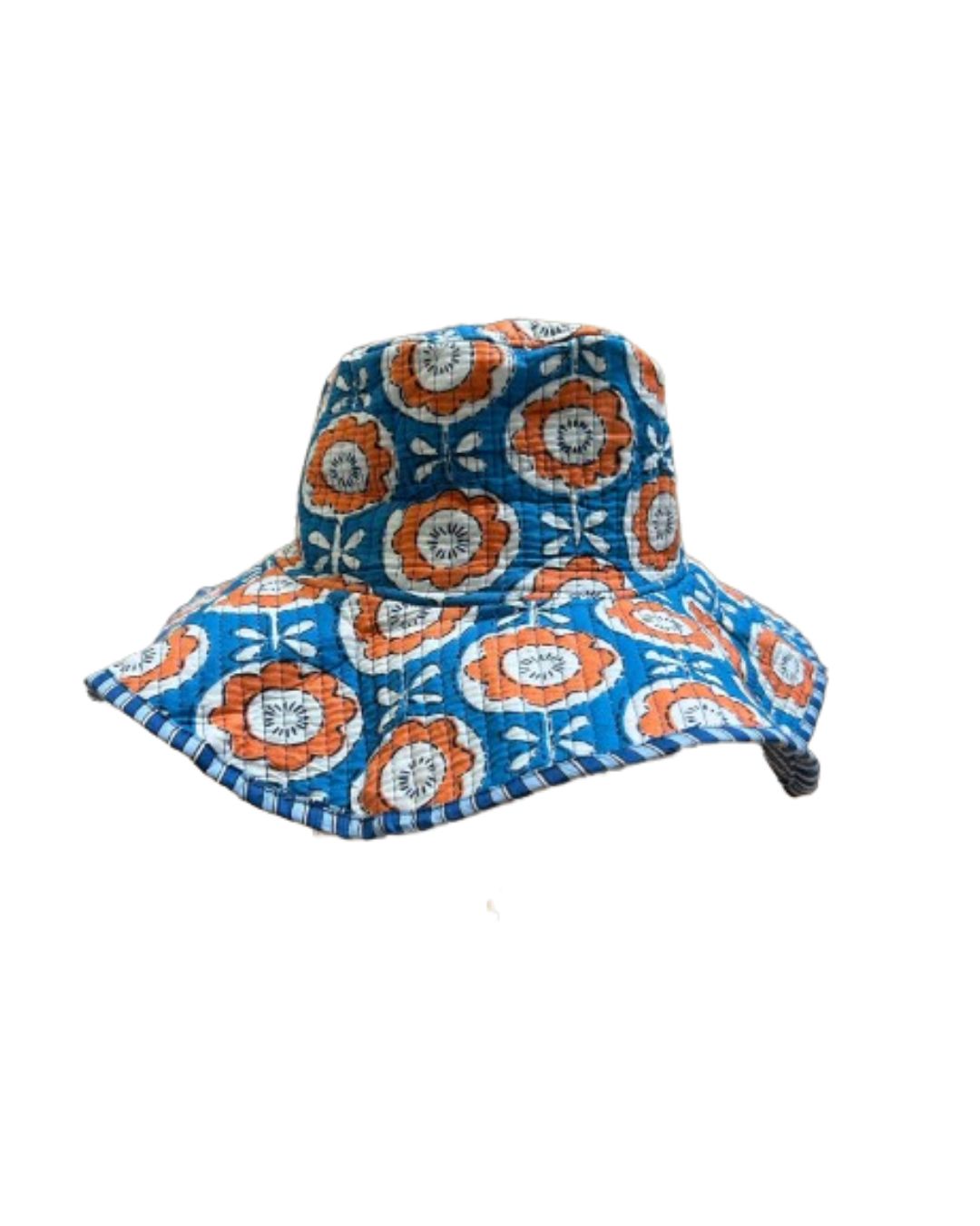Floral Block Print Bucket Hat