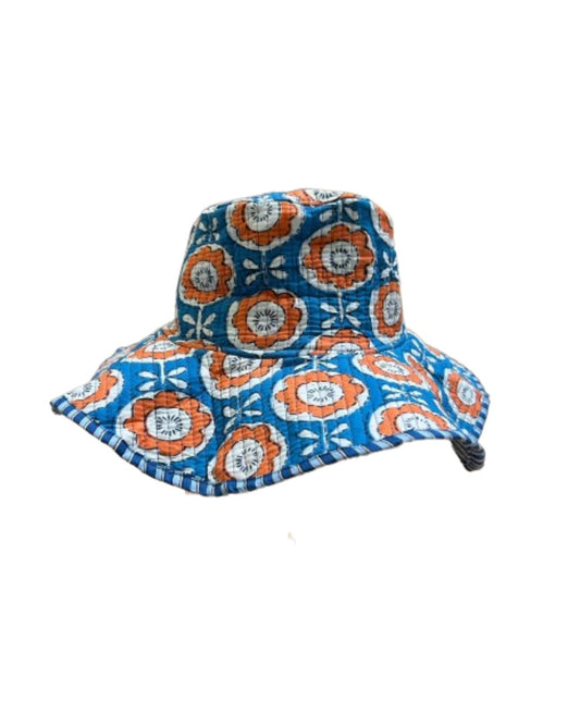 Floral Block Print Bucket Hat
