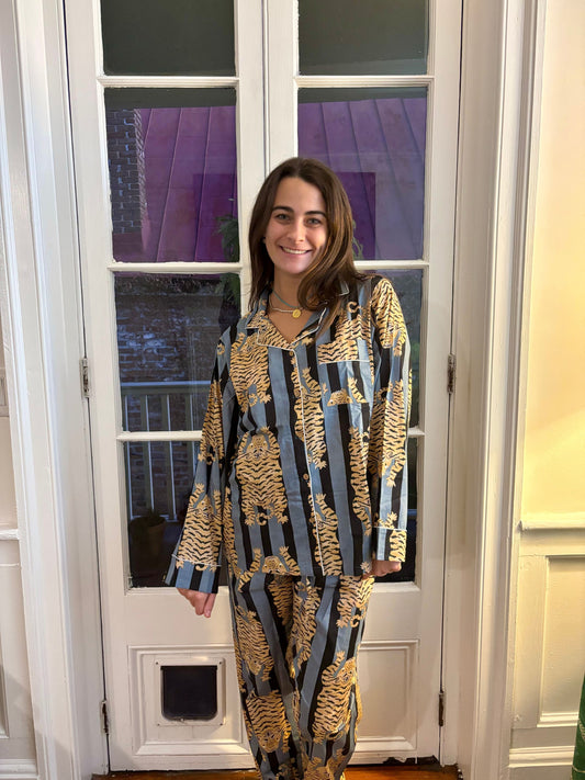 Tiger Stripe Long Pajama Set