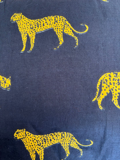 Black Cheetah Long Pajama Set