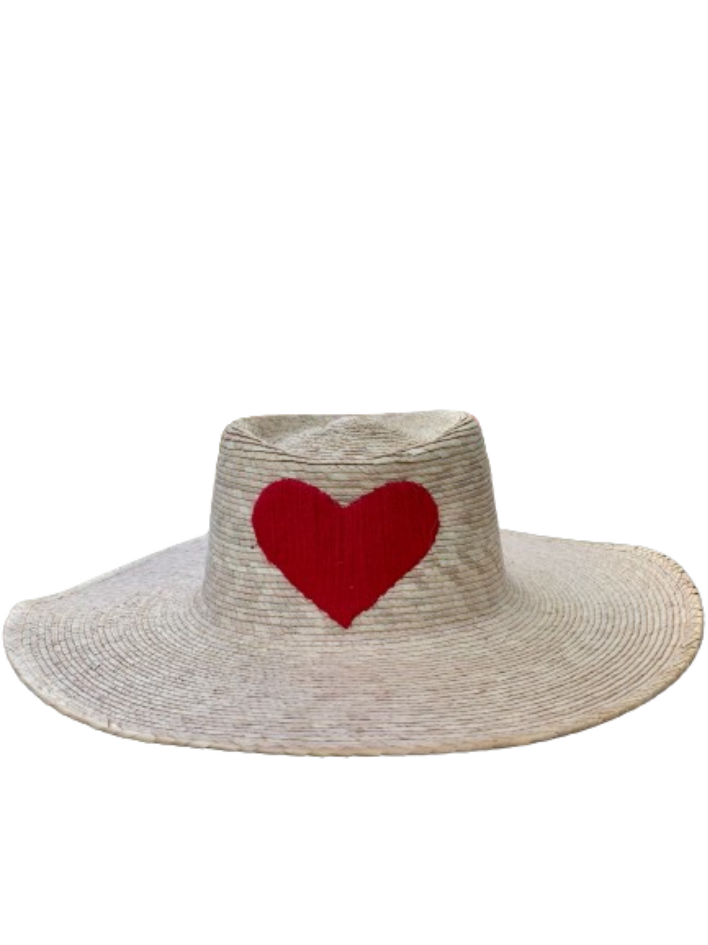 The Palma Boater with Embroidered Heart